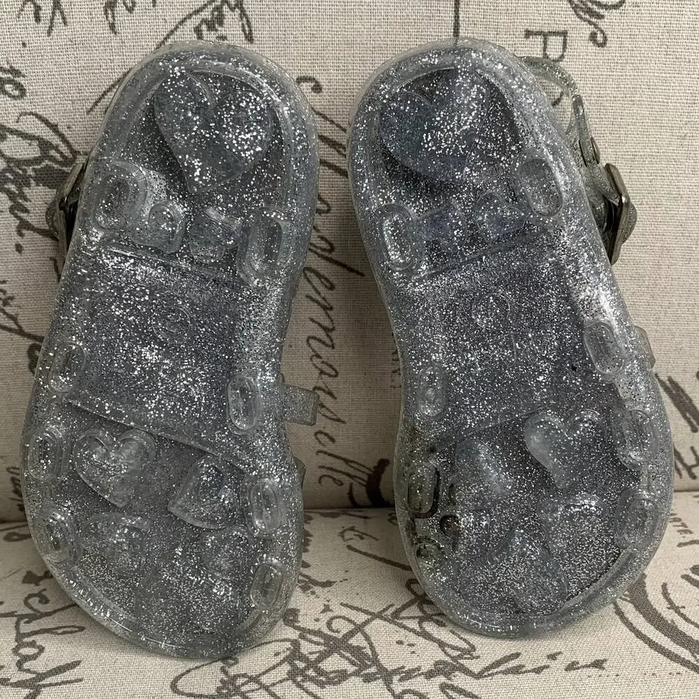 5/$25 Children's Place Jelly Clear Sparkle‎ Sandals